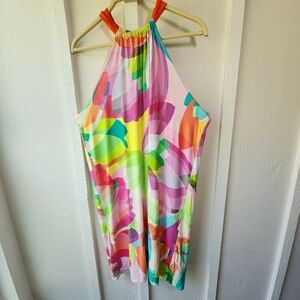 TARA GRINNA SWIMWEAR VIETRI SUL MARE HALTER DRESS WITH NECK TIES Size Medium